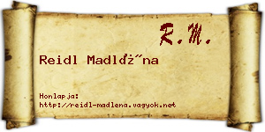Reidl Madléna névjegykártya